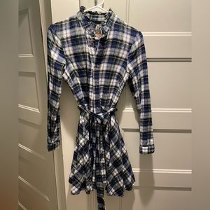 Kiel James Patrick Blue Flannel Dress